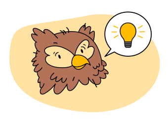 Illustration of owl with lightbulb
